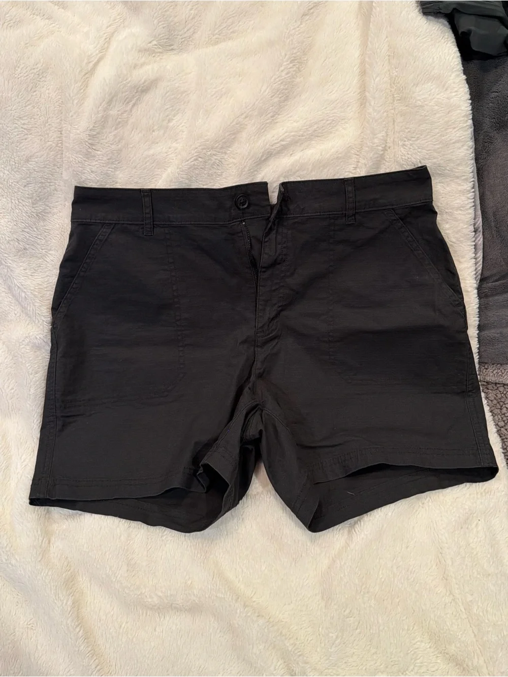Eddie Bauer Black Flat-Front Performance Shorts